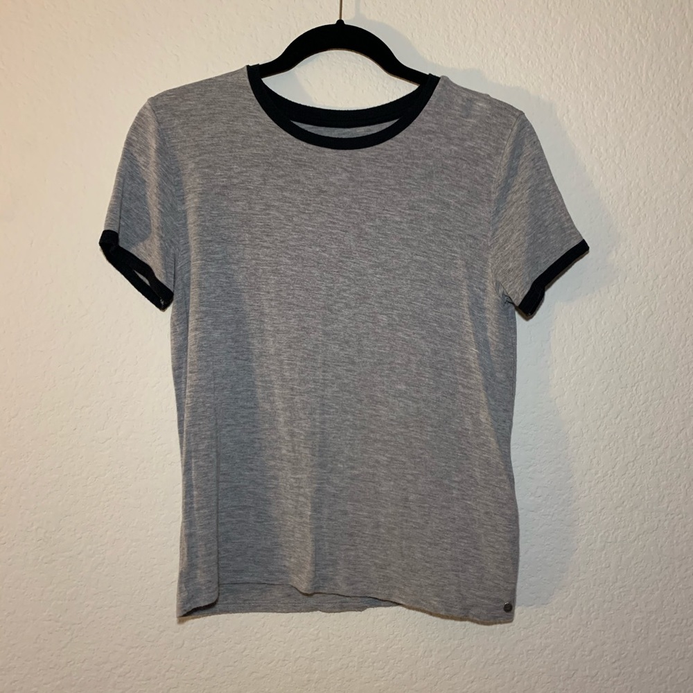 A&F Grey Ringer Tee